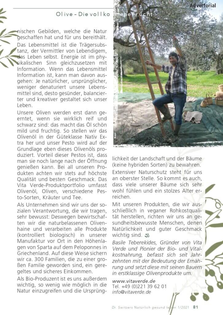 Vita Verde in Dr.Switzers - Natürlich gesund leben